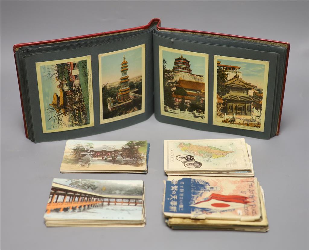 China, Japan and S.E Asia, early 20th century - an album of postcards, including views of the Imperial Summer Palace, and loose postcar